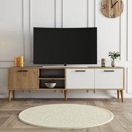 Hanah Home Soporte de TV Roble y Blanco